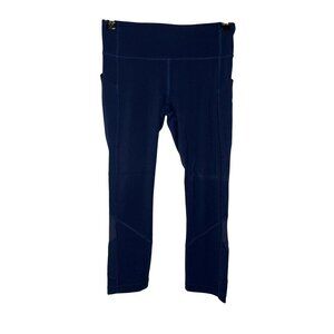 Lululemon Pace Rival Blue Crop Leggings W6AV0S Sz 4